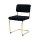 preview thumbnail 6 of 28, Teddy Dining Chair Set of 2 with Upholstered Back Accent Chair and C-Shaped Metal Legs Vanity Chair, Student Desk Chair