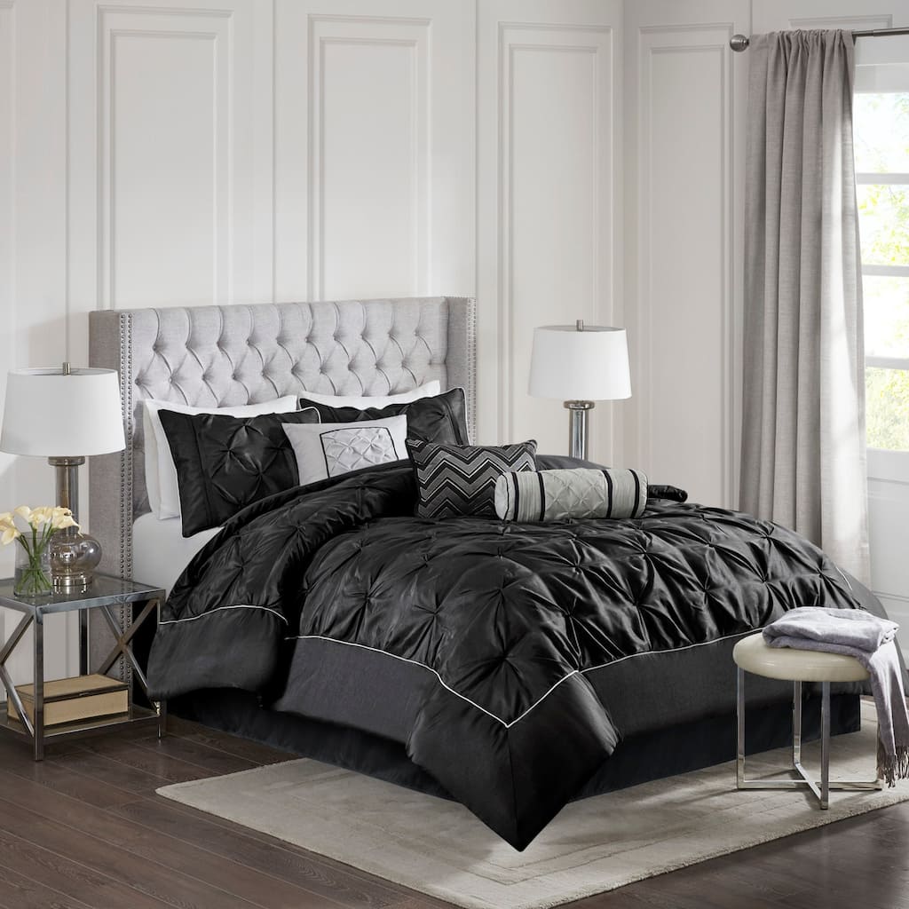 GDF Studio - Laurel Tufted Comforter Set with Decorative Pillows