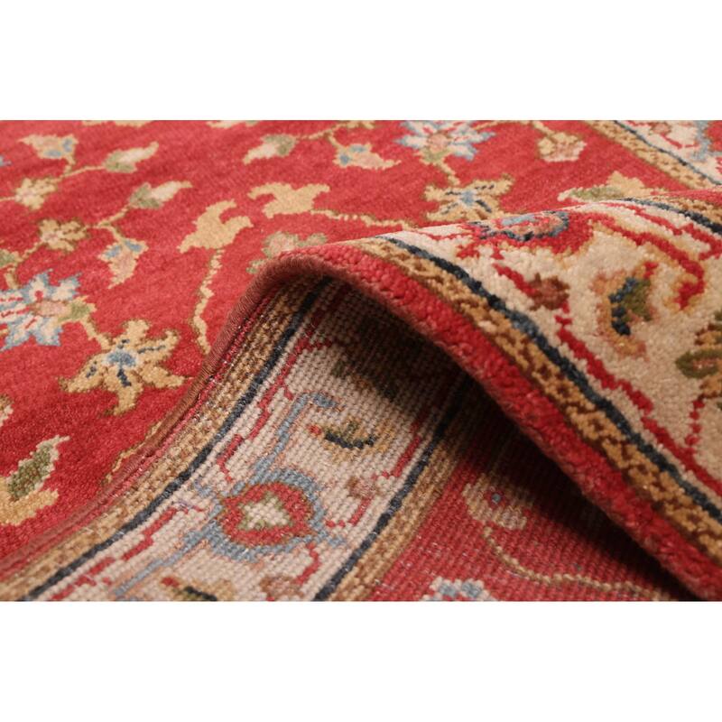 ECARPETGALLERY Hand-knotted Finest Oushak Red Wool Rug - 2'6 x 8'0