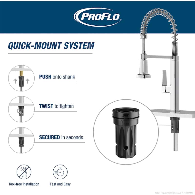 PROFLO PFXC6017 Poulsen 1.5 GPM Single Hole Kitchen Faucet - Brushed Nickel