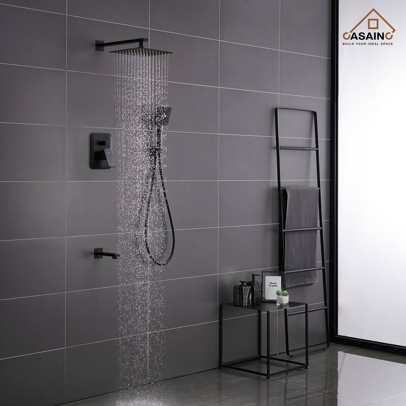 Wall-mounted rain shower faucet with pressure balanced valve