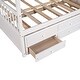 preview thumbnail 10 of 12, Maximized space,Full size Wooden House Bed with Trundle and 3 Storage Drawers，