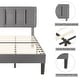 preview thumbnail 12 of 11, Javlergo Twin Size Upholstered Bed Frame Kids Bed with Height Adjustable Headboard for Boys & Girls Comfortable Sleep