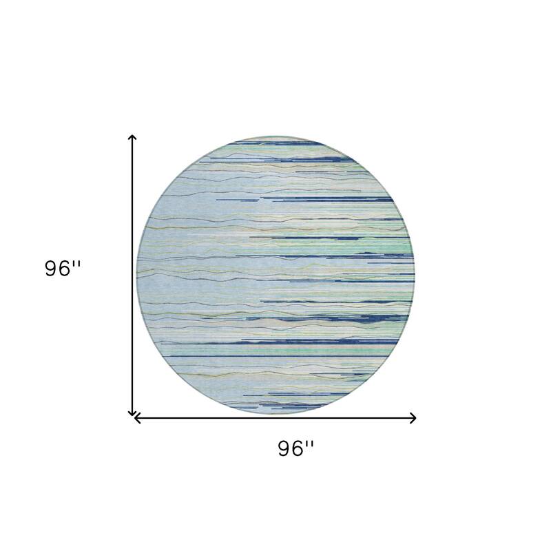 HomeRoots Striped Transitional Rectangle Outdoor Rug