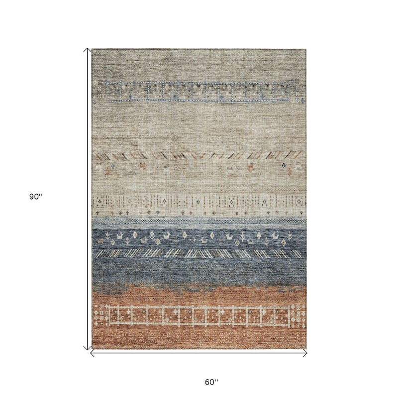 HomeRoots Southwestern Transitional Rectangle Outdoor Rug
