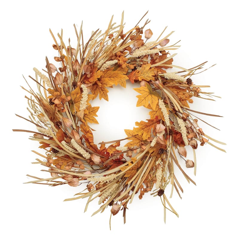 Mixed Fall Harvest Wreath 25"D