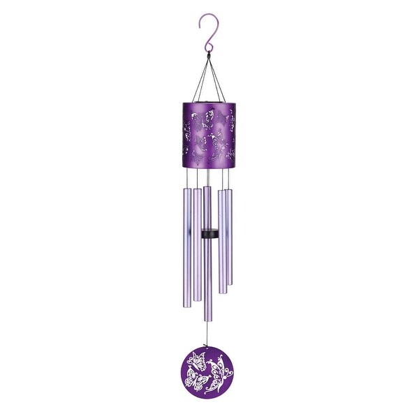 Garden Solar Chime 35" - Butterfly