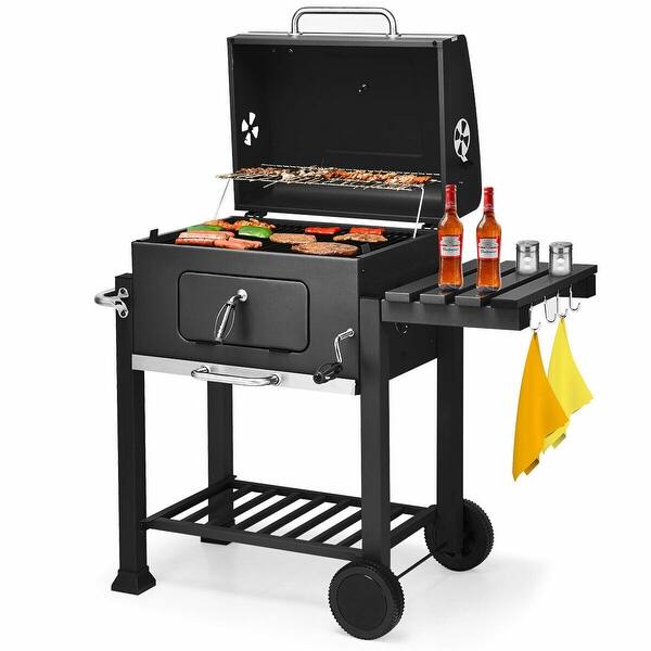 Shop Costway Charcoal Grill Barbecue Bbq Grill Outdoor Patio Backyard On Sale Overstock 20575511