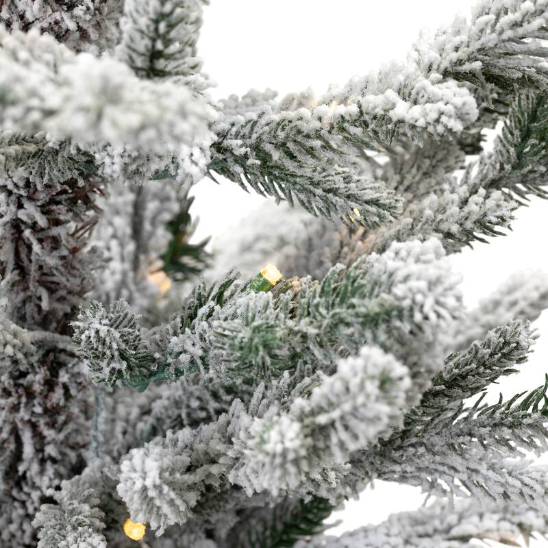 Real Touch™ Pre-Lit B/O Tamarack Pine Artificial Christmas Tree with Burlap - 3' Warm White LED - 3 Foot
