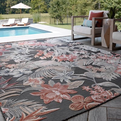 Tropicana Tropical Floral Indoor/Outdoor Area Rug