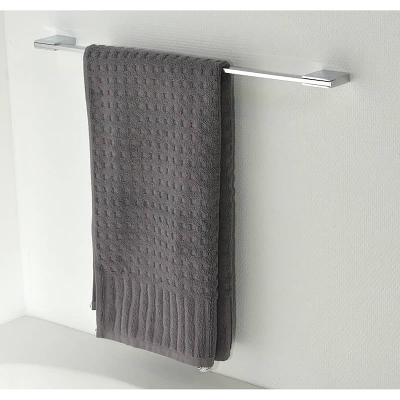 Modern Wall-Mounted 24-Inch Stainless Steel Towel Bar - 24" L x 2" D x 0.8" H
