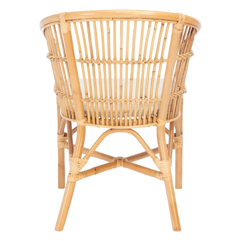 SAFAVIEH Sula Natural Rattan Accent Chair - 22.6" W x 24" L x 30.7" H - 23Wx24Dx31H