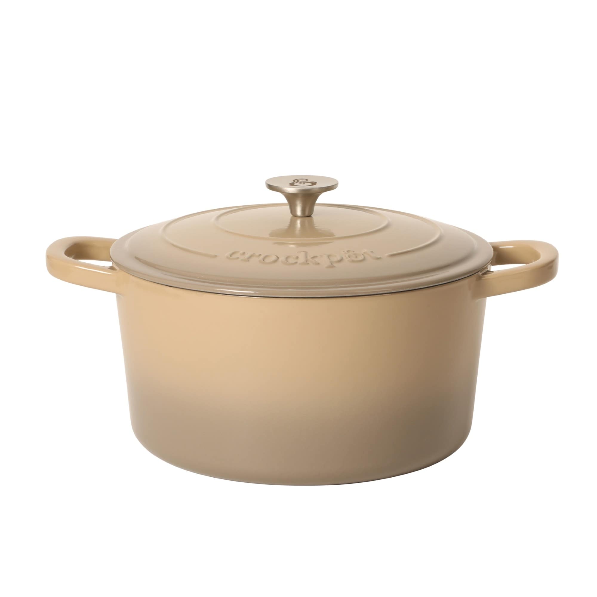 Crock Pot Artisan 5-Quart Round Cast Iron Dutch Oven Pot With Lid