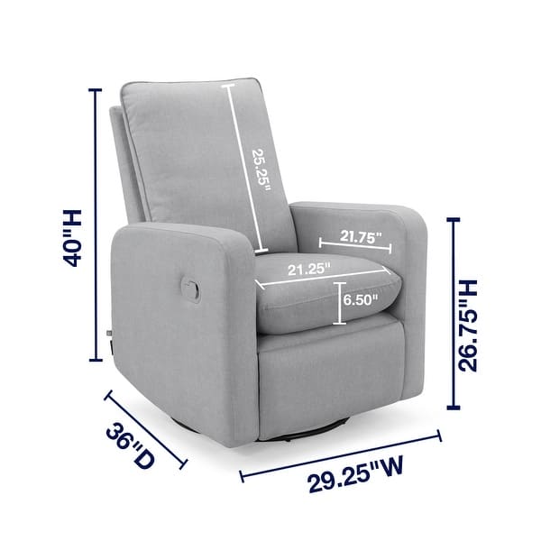 dimension image slide 3 of 4, babyGap Cloud Recliner with LiveSmart Evolve - Sustainable Performance Fabric
