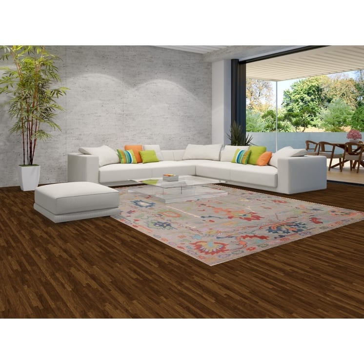 Floral Oushak Oriental Area Rug Handmade Living Room Wool Carpet - 8'9"x 12'3"