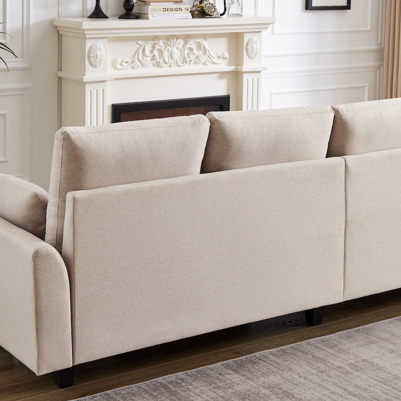Modular Sectional Sofa Couch L Shaped With Chaise Storage Ottoman and Side Bags For Living Room