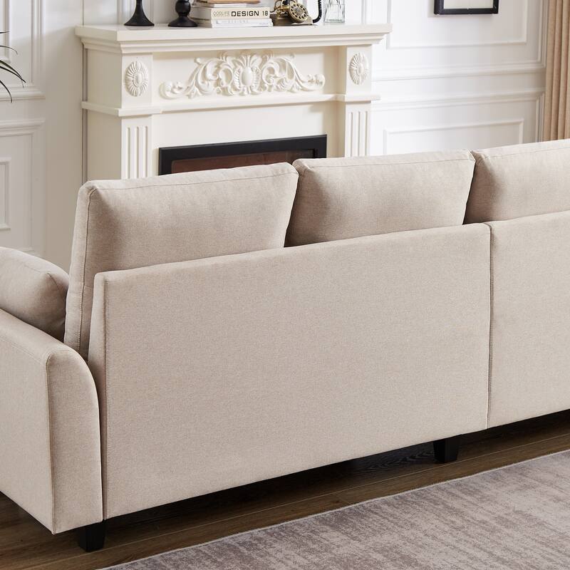 Modular Sectional Sofa Couch L Shaped With Chaise Storage Ottoman and Side Bags For Living Room