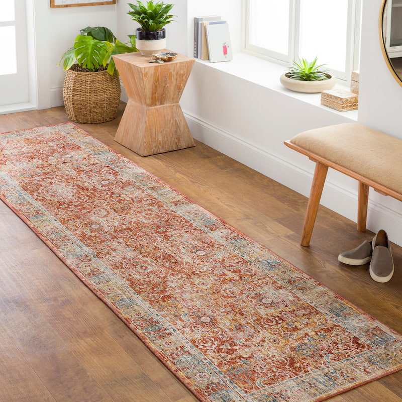 Livabliss Valina Traditional Area Rug - Rust - 2' 7" x 10'