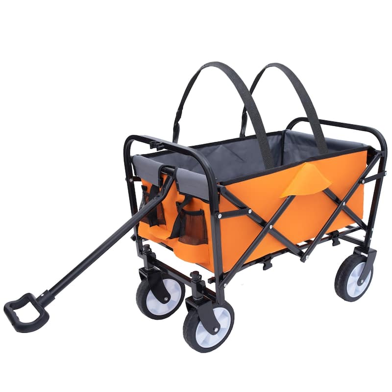 225 lb Collapsible Wagon Cart with Strapping System