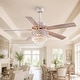 preview thumbnail 22 of 59, 52 or 62 or 72 Inches Crystal Ceiling Fan Fandelier with Lights,For Bedroom Kitchen Patio Remote Control