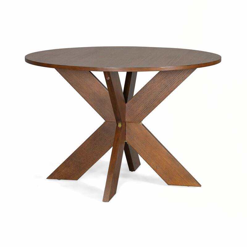 Modern Farmhouse Round Dining Table, Cherry
