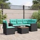 Option Black-corner + 2x Sofa + 2x middle + Table