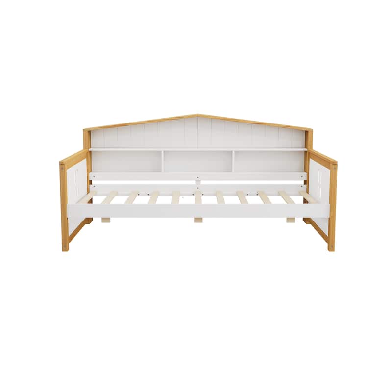 Wooden Daybed Bed Frame with Two Drawers