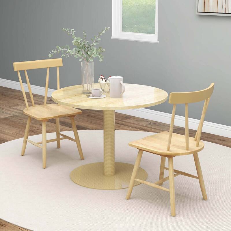 Costway Dining Chairs Set of 2 Windsor Chairs Wood Armless Chairs with - See Details