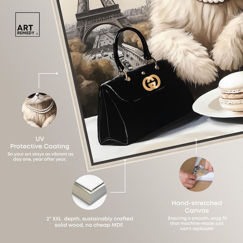 Cat in Paris Treats Canvas by Art Remedy