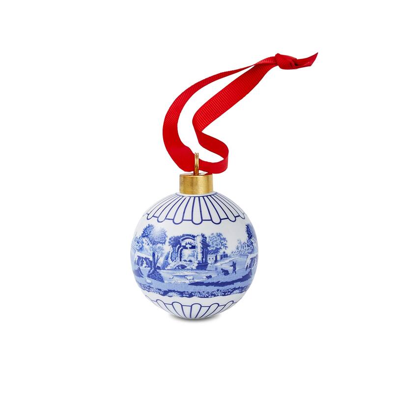 Spode Blue Italian Bauble - 2.6 Inch - Red