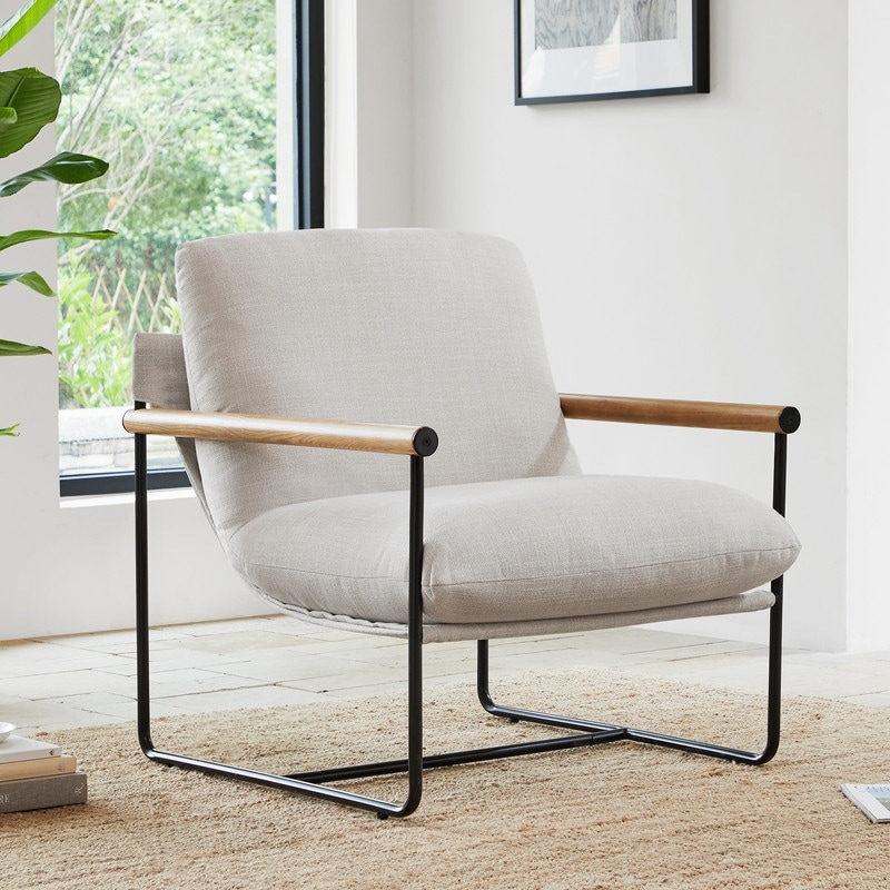 Steel clearance accent chair