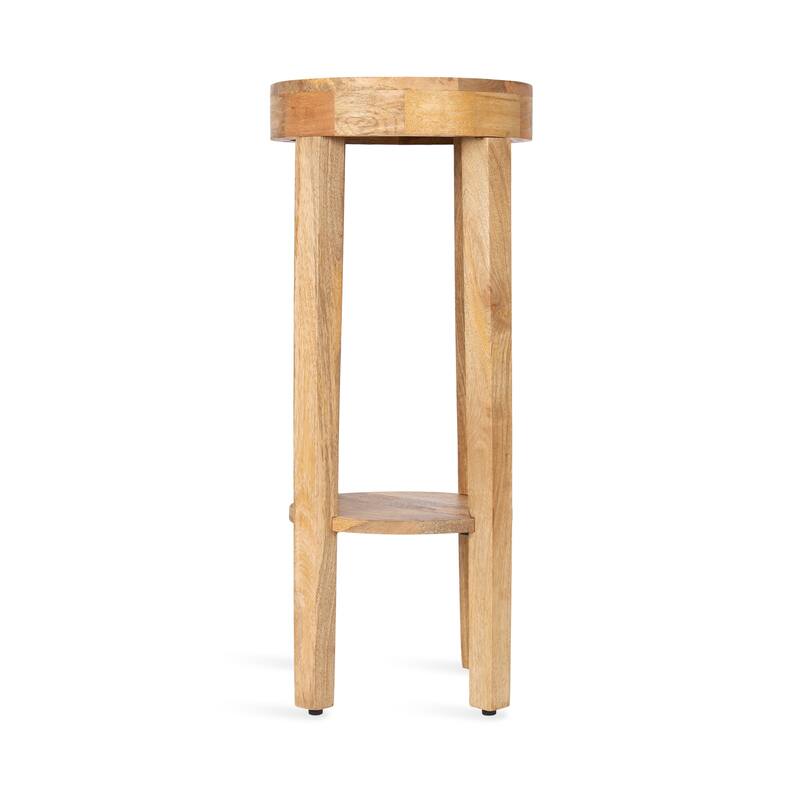 Kate and Laurel Talcott Round Wood Side Table