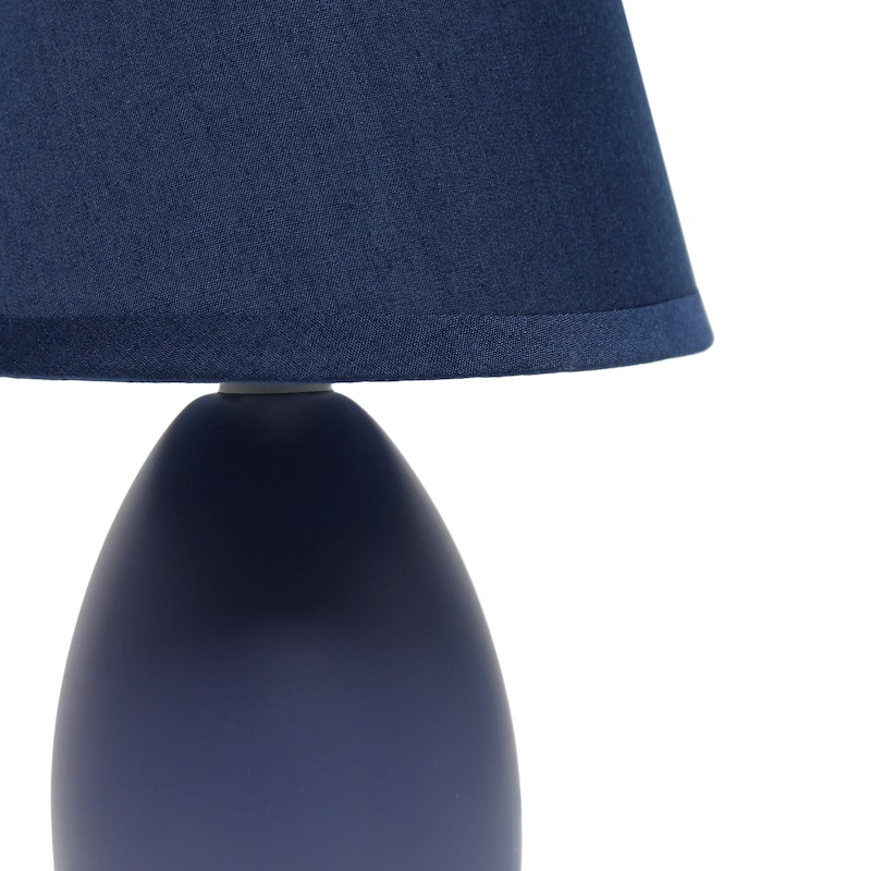9.45" Petite Oblong Lamp 2 Pack Set w Matching Fabric Shade