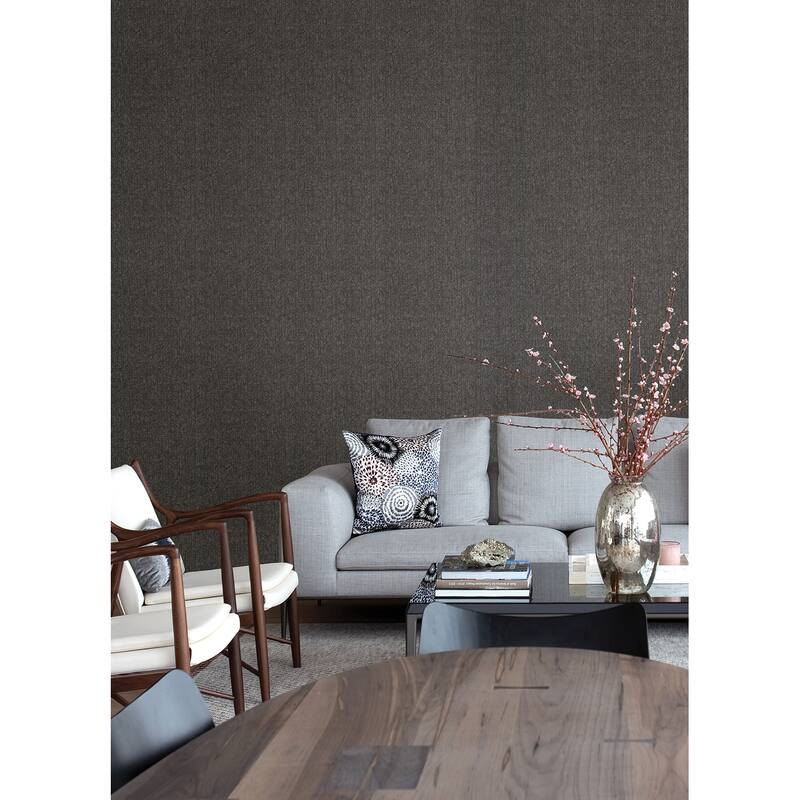 Warner Nagano Black Distressed Texture Wallpaper