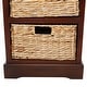 preview thumbnail 42 of 87, Cream, Teal, White or Brown Wood 2 Baskets and 1 Drawer Storage Unit - 16 x 13 x 28