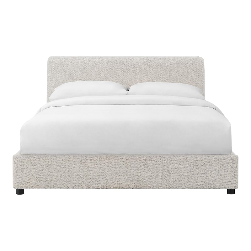 Furniture of America Vanessa Modern Boucle Upholstered Platform Bed