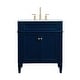 preview thumbnail 1 of 8, Elegant Lighting VF12530 Park Avenue 30" Free Standing Single Basin Blue - Painted
