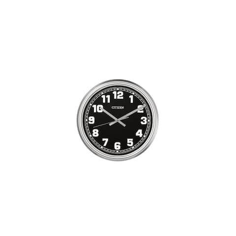 CITIZEN Gallery Indoor/Outdoor Black Dial Clock