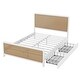 preview thumbnail 8 of 10, Queen Size Metal Platform Bed with 2 Drawers Under-Bed,Lodge Design