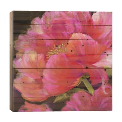 Hot Pink Print On Wood by Nel Whatmore - Multi-Color