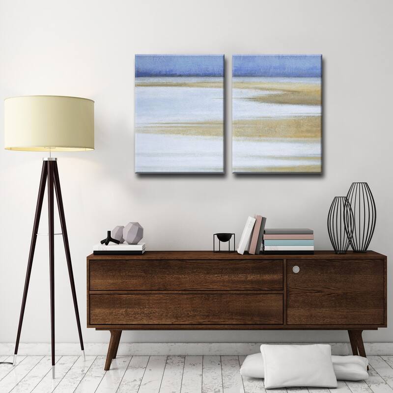 'Coast at Dawn' 2 Piece Wrapped Canvas Wall Art Set by Norman Wyatt Jr.