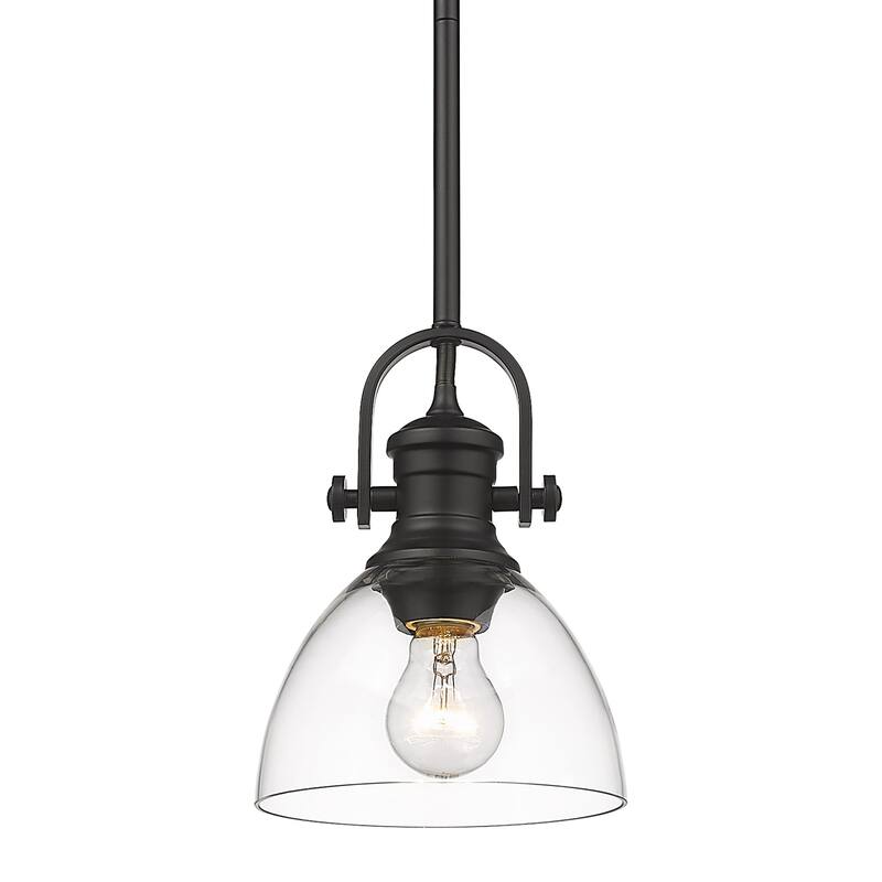 Hines Mini Pendant - Clear Glass/Matte Black