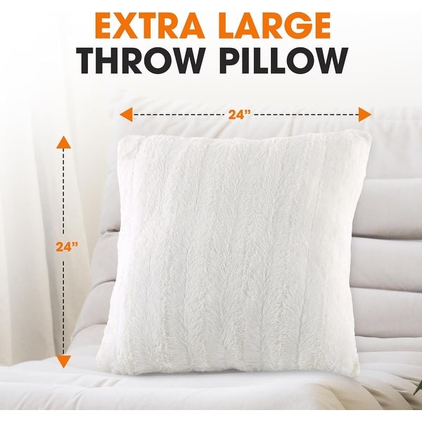 dimension image slide 20 of 59, Cheer Collection Decorative Throw Pillows for Couch & Bed (Set of 2)