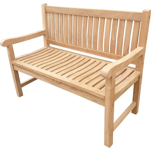 Shop Seven Seas Teak San Juan Teak Wood Outdoor Patio Bench 4 Foot Overstock 31289946