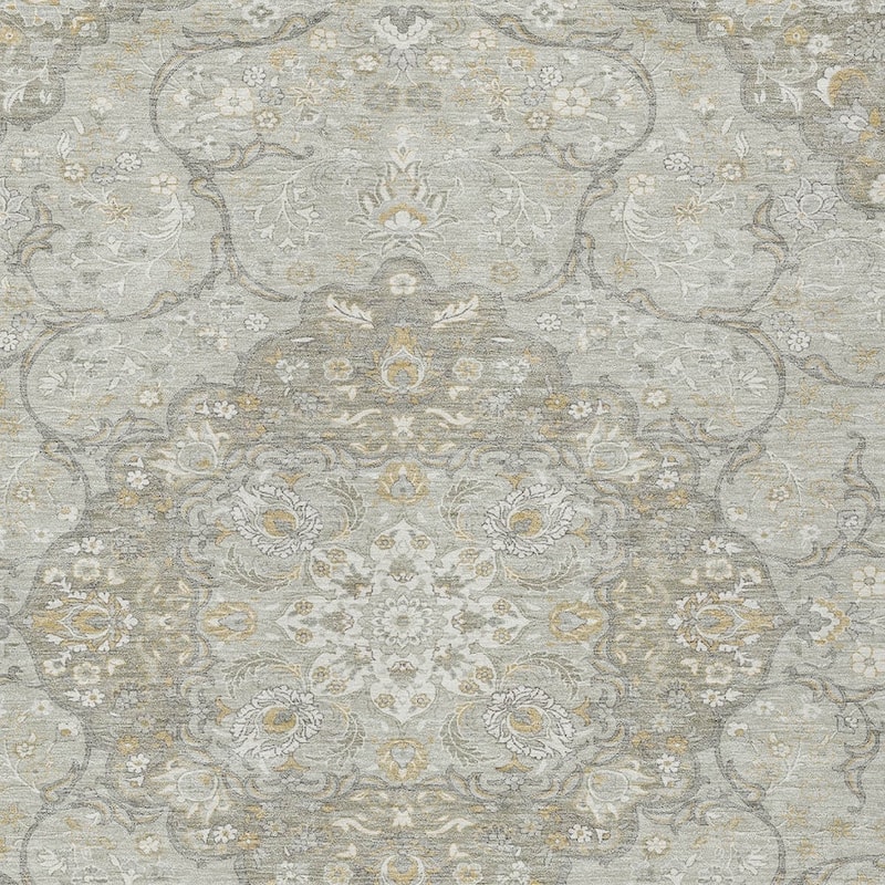 HomeRoots Medallion Traditional Rectangle Outdoor Rug