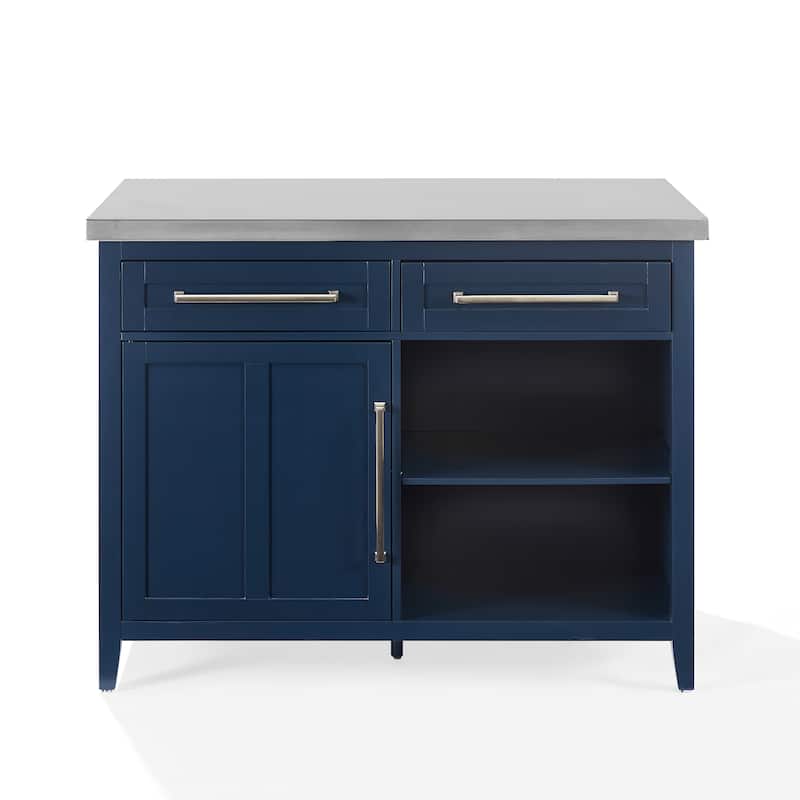 Crosley Silvia Stainless Steel Top Kitchen Island