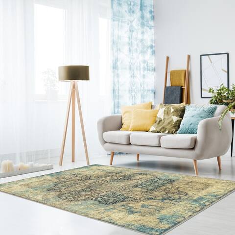 Superior Modern Abstract Medallion Indoor Area Rug