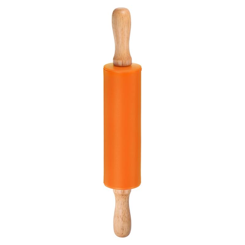 Silicone Rolling Pins for Baking 31cm x 4.2cm Orange