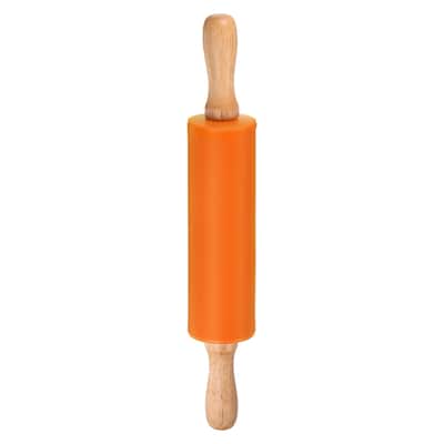 Silicone Rolling Pins for Baking 31cm x 4.2cm Orange