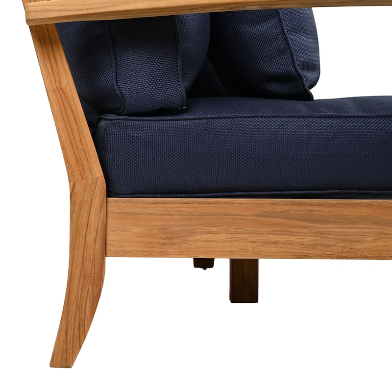 SAFAVIEH Couture Martinique Wood Patio Sofa - 82"W x 35"D x 32"H